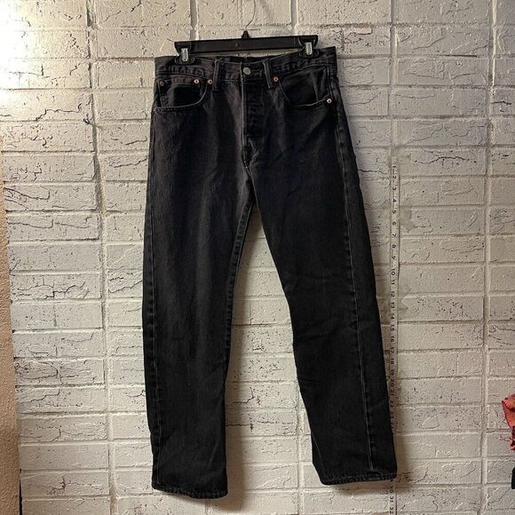 Vintage Levi’s 90s 501 Black Jeans Button Fly W31 L30 - Made in Mexico